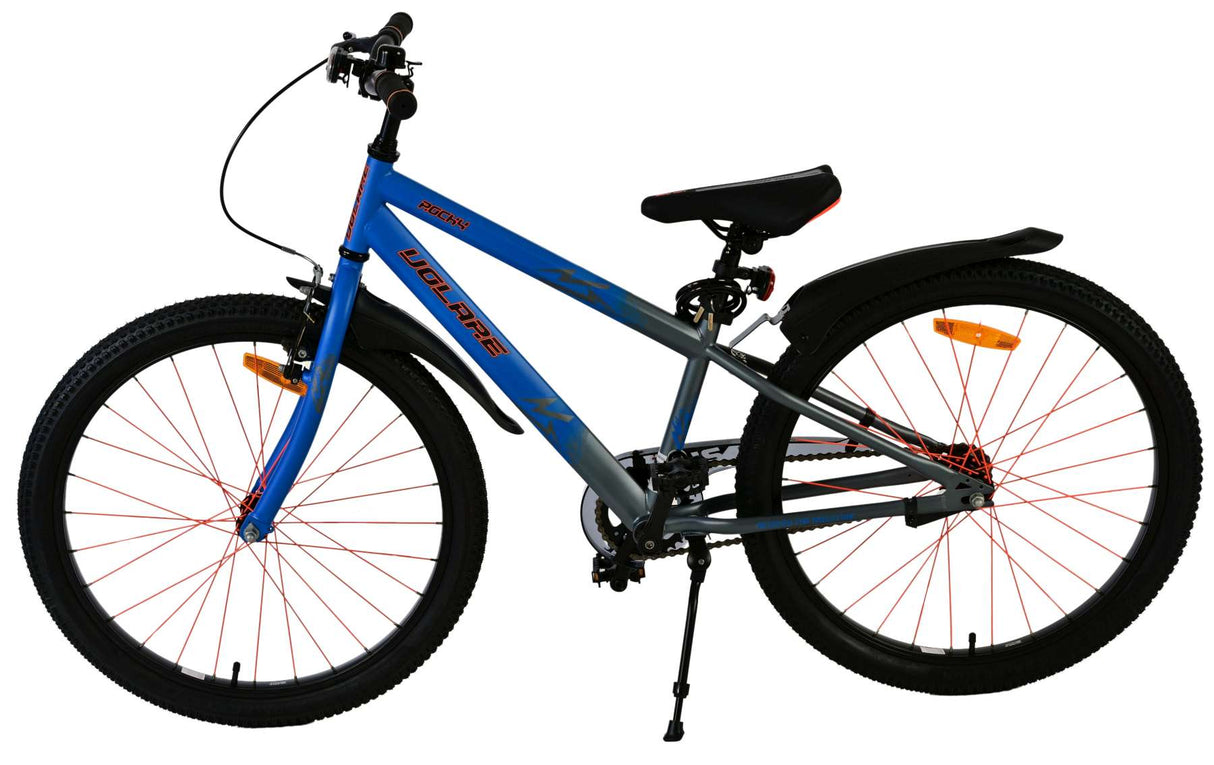 Volare Rocky Kinderfahrrad für Jungen - 24 Zoll in Blau für Abenteuerlustige