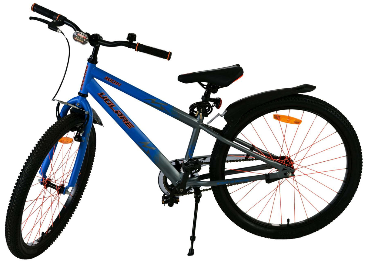 Volare Rocky Kinderfahrrad für Jungen - 24 Zoll in Blau für Abenteuerlustige
