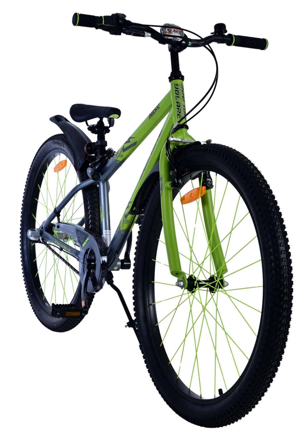 Volare Rocky Kinderfahrrad - 26 Zoll - Grün - Mit Shimano Nexus 3 Gängen