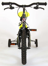 Volare Sportivo Kinderfahrrad - Jungen - 14 Zoll - Neon Gelb/Schwarz - Abnehmbare Stützräder und Flaschenhalter