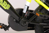 Volare Sportivo Kinderfahrrad - Jungen - 14 Zoll - Neon Gelb/Schwarz - Abnehmbare Stützräder und Flaschenhalter