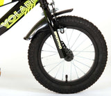 Volare Sportivo Kinderfahrrad - Jungen - 14 Zoll - Neon Gelb/Schwarz - Abnehmbare Stützräder und Flaschenhalter