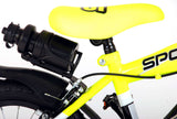Volare Sportivo Kinderfahrrad - Jungen - 14 Zoll - Neon Gelb/Schwarz - Abnehmbare Stützräder und Flaschenhalter