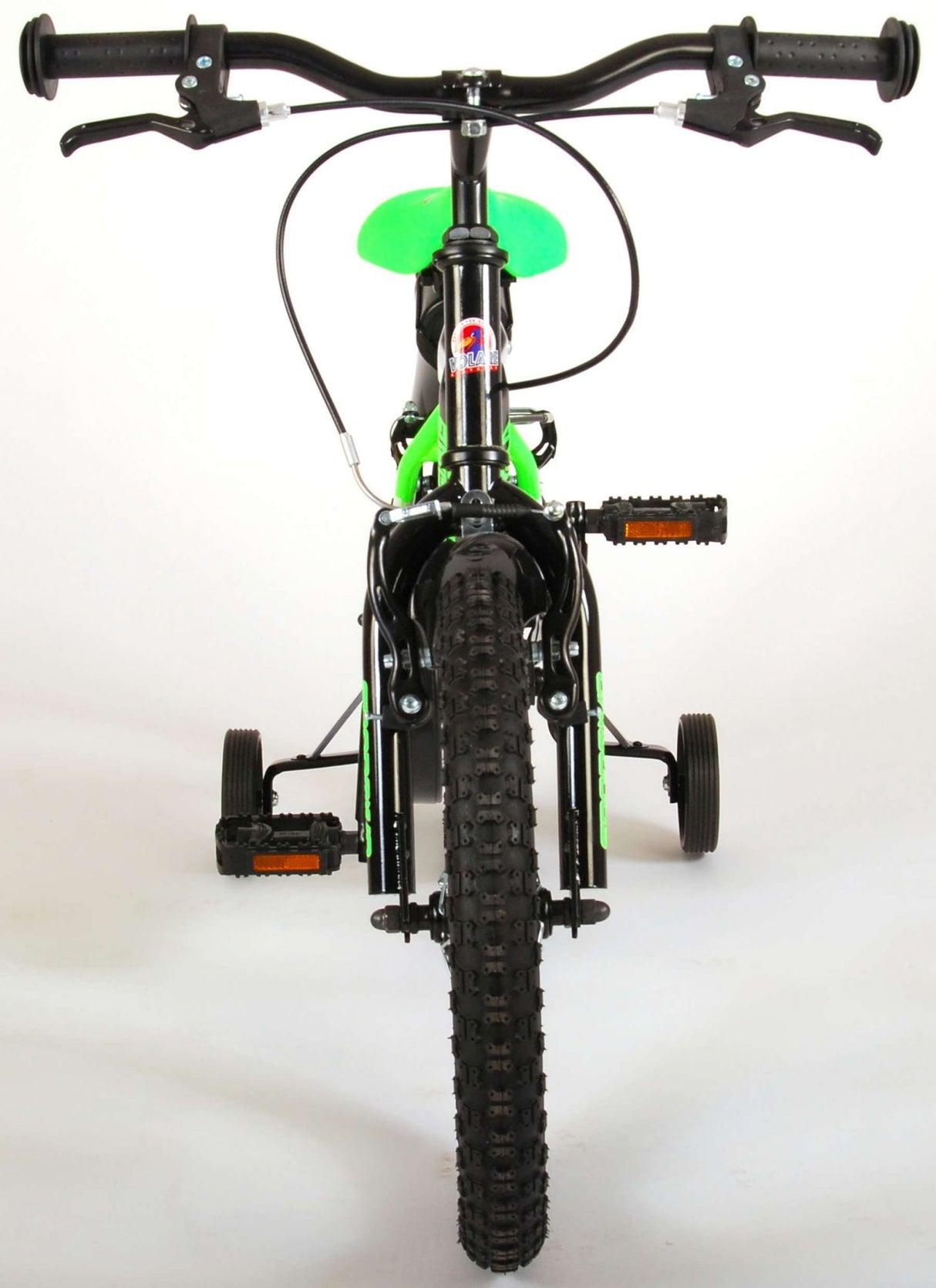 Volare Sportivo Kinderfahrrad - Jungen - 16 Zoll - Neongrün Schwarz - Zwei Handbremsen - 95% zusammengebaut