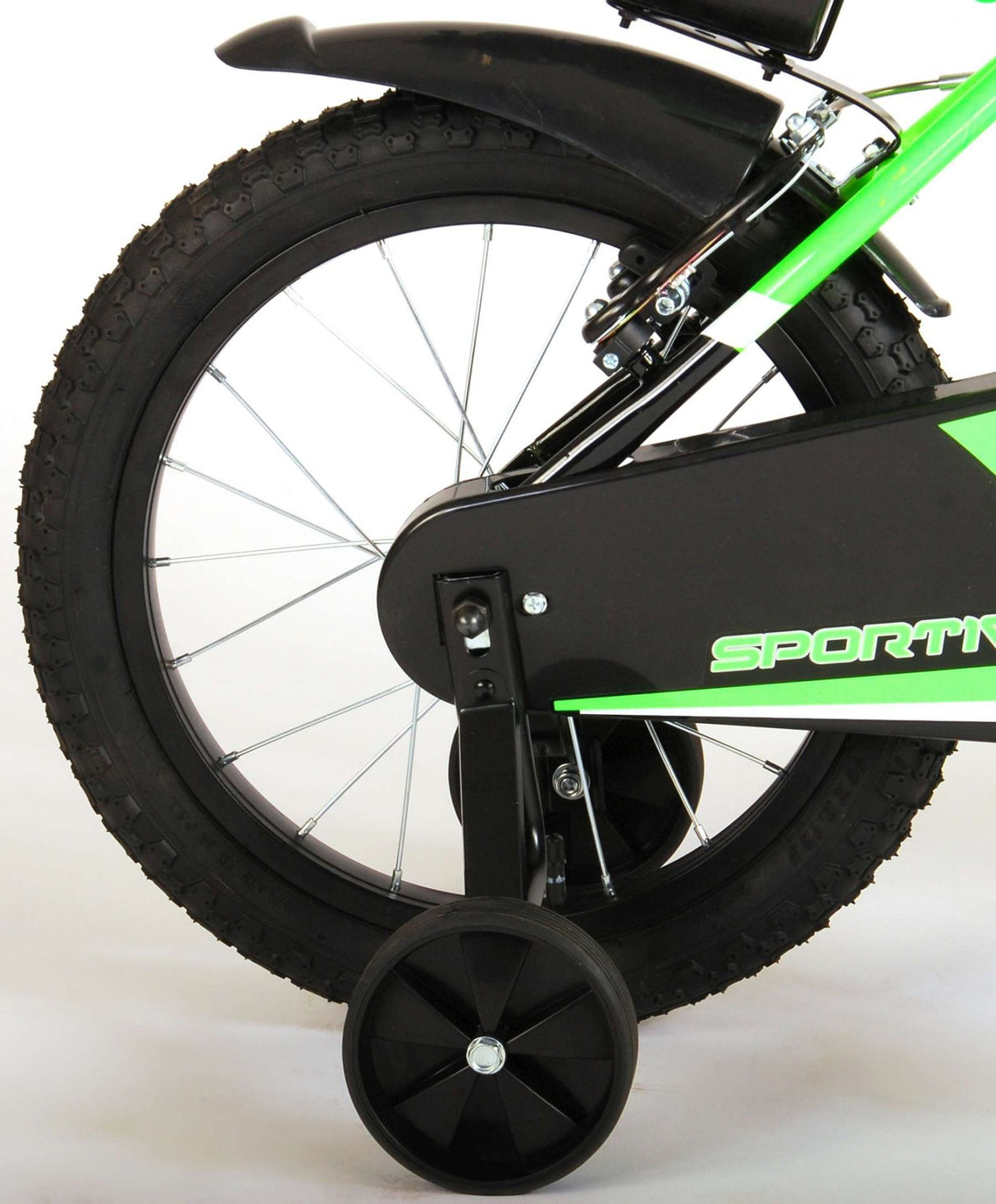 Volare Sportivo Kinderfahrrad - Jungen - 16 Zoll - Neongrün Schwarz - Zwei Handbremsen - 95% zusammengebaut