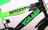 Volare Sportivo Kinderfahrrad - Jungen - 16 Zoll - Neongrün Schwarz - Zwei Handbremsen - 95% zusammengebaut