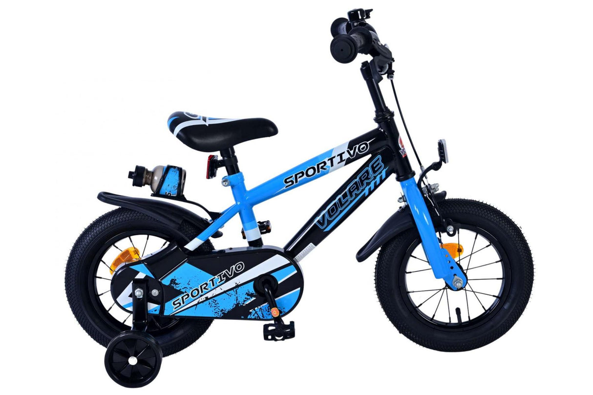 Volare Sportivo Kinderfahrrad für Jungen - 12 Zoll in Blau und Schwarz