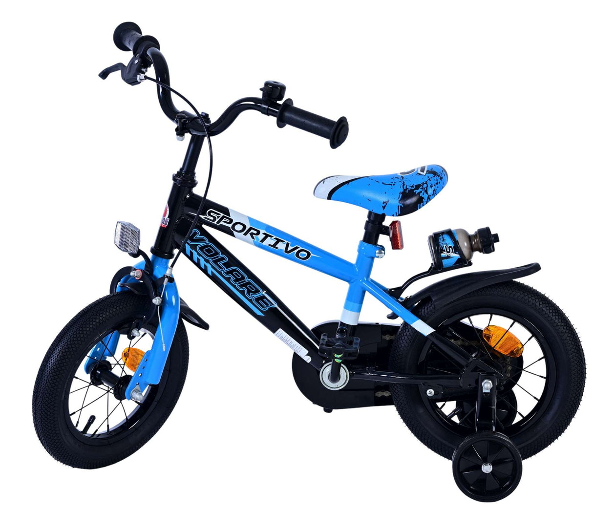 Volare Sportivo Kinderfahrrad für Jungen - 12 Zoll in Blau und Schwarz