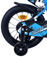 Volare Sportivo Kinderfahrrad für Jungen - 14 Zoll in Blau und Schwarz mit Zweihandbremsen