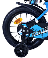 Volare Sportivo Kinderfahrrad für Jungen - 14 Zoll in Blau Schwarz für Kinder von 3,5 bis 5 Jahren