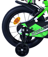 Volare Sportivo Kinderfahrrad für Jungen - 14 Zoll in Grün Schwarz mit Zweihandbremsen
