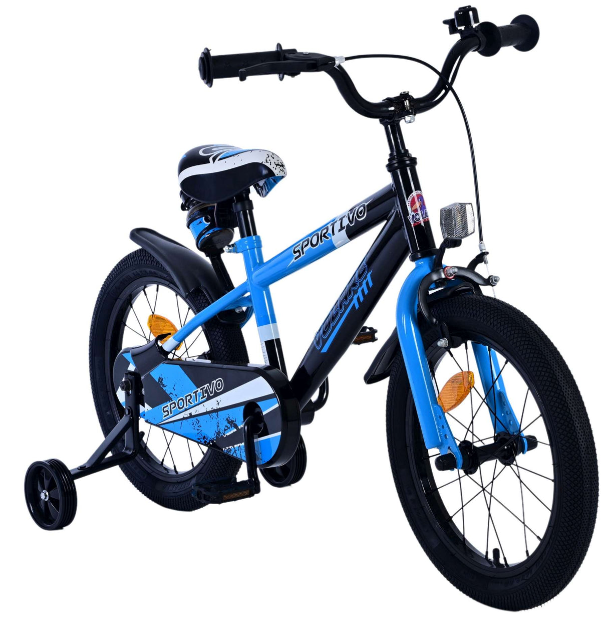 Volare Sportivo Kinderfahrrad für Jungen - 16 Zoll in Blau Schwarz