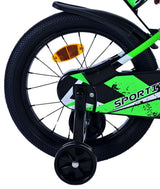 Volare Sportivo Kinderfahrrad für Jungen - 16 Zoll in Grün Schwarz für Kinder von 4 bis 6 Jahren