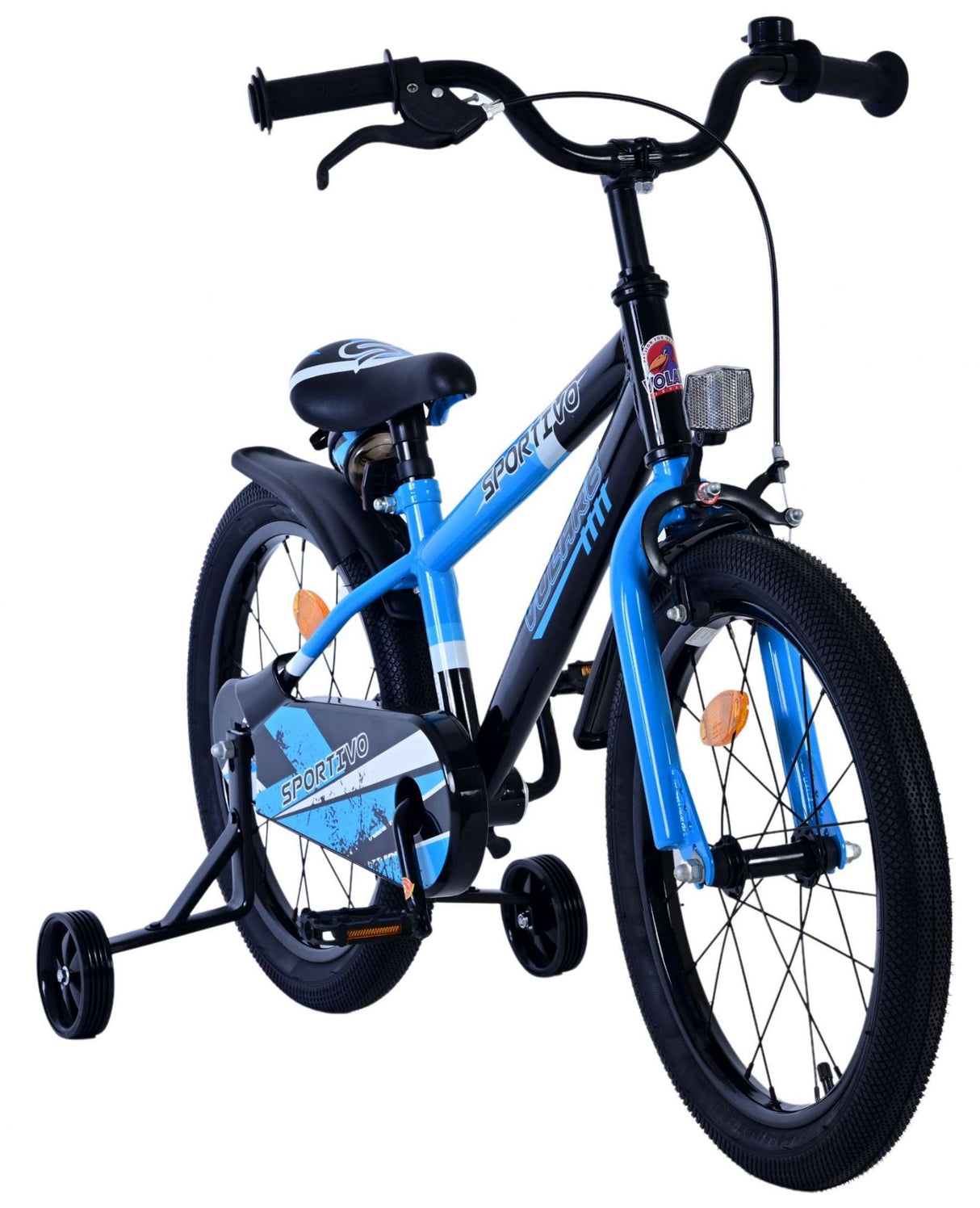 Volare Sportivo Kinderfahrrad - Jungen - 18 Zoll - Blau Schwarz