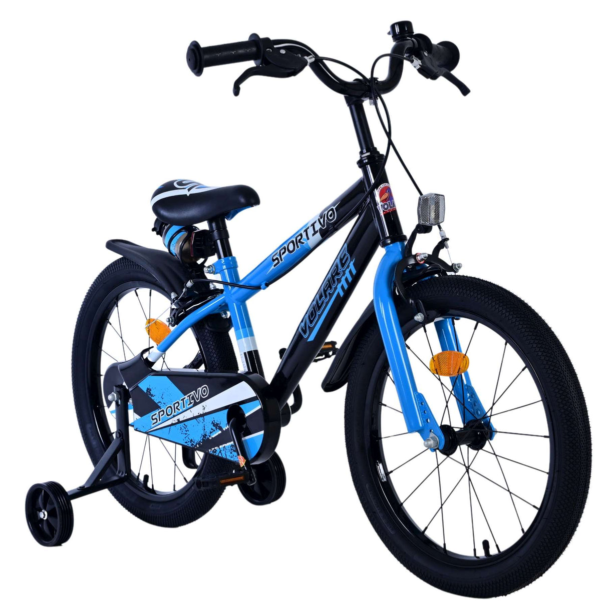 Volare Sportivo Kinderfahrrad für Jungen - 18 Zoll in Blau Schwarz mit Zweihandbremsen