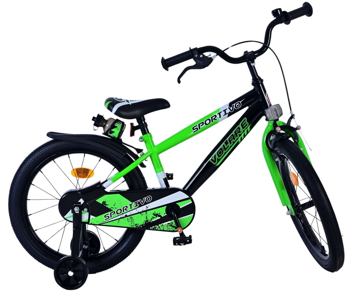 Volare Sportivo Kinderfahrrad für Jungen - 18 Zoll in Grün Schwarz