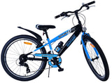 Volare Sportivo Kinderfahrrad für Jungen - 24 Zoll - 7 Gang - Schwarz Blau