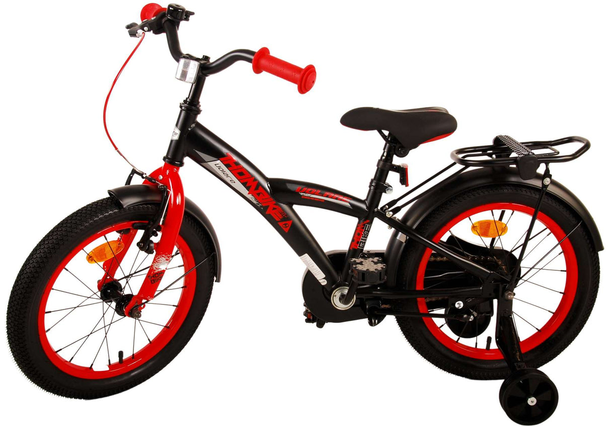 Volare Thombike Kinderfahrrad - Jungen - 16 Zoll - Schwarz Rot
