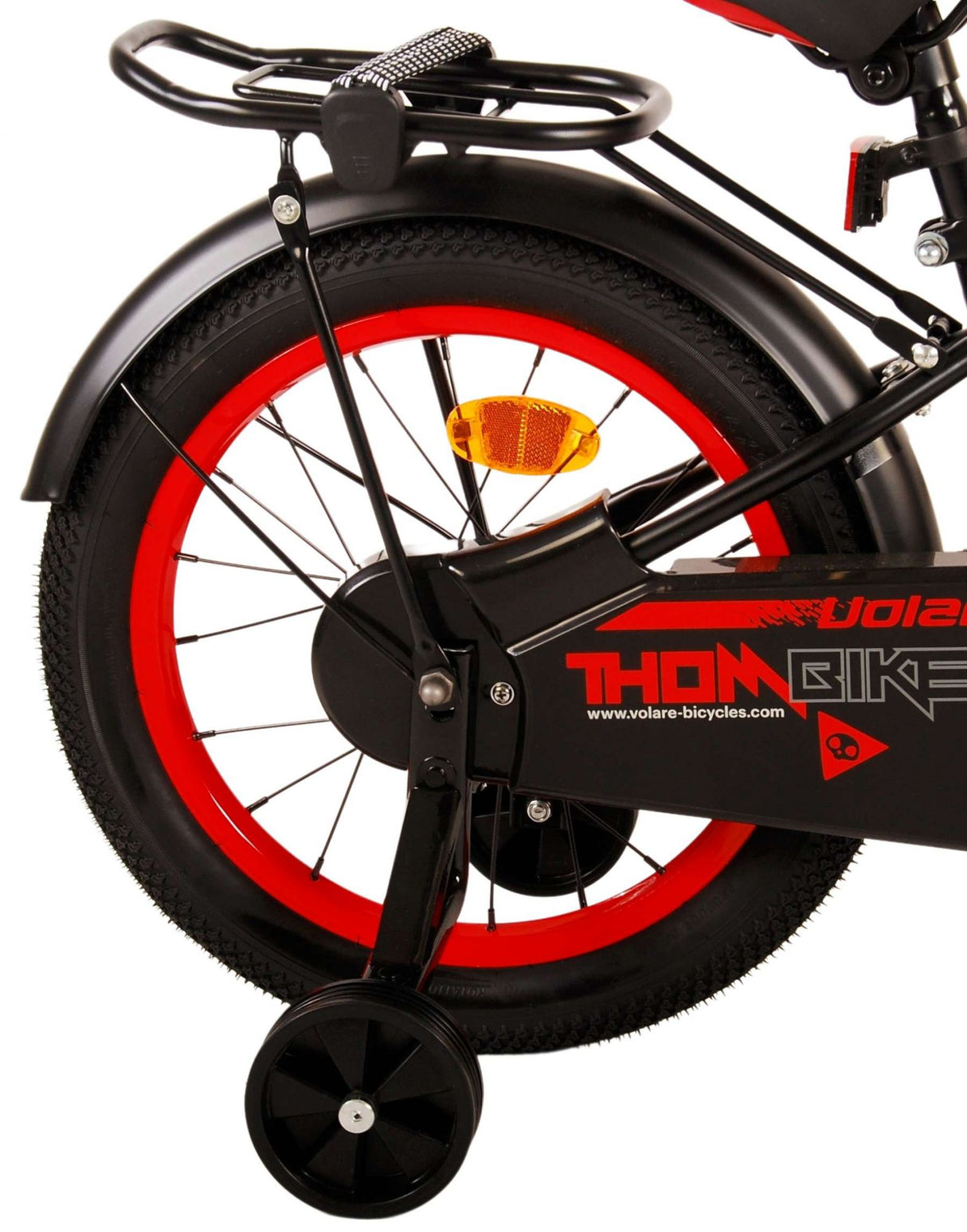 Volare Thombike Kinderfahrrad - Jungen - 16 Zoll - Schwarz Rot