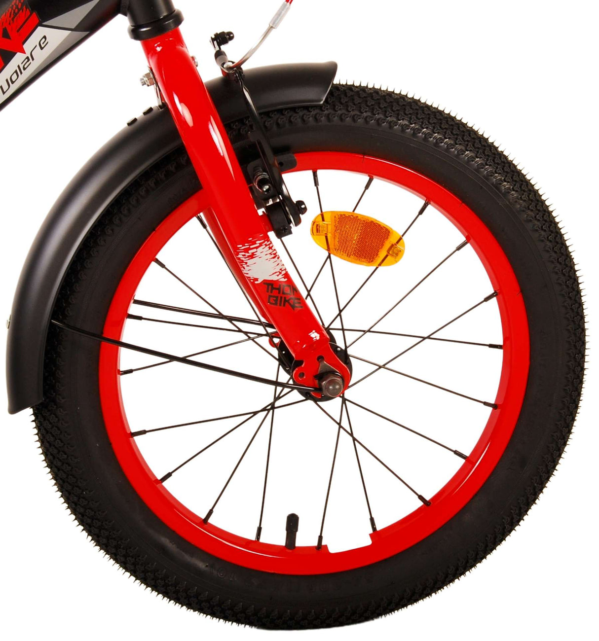 Volare Thombike Kinderfahrrad - Jungen - 16 Zoll - Schwarz Rot