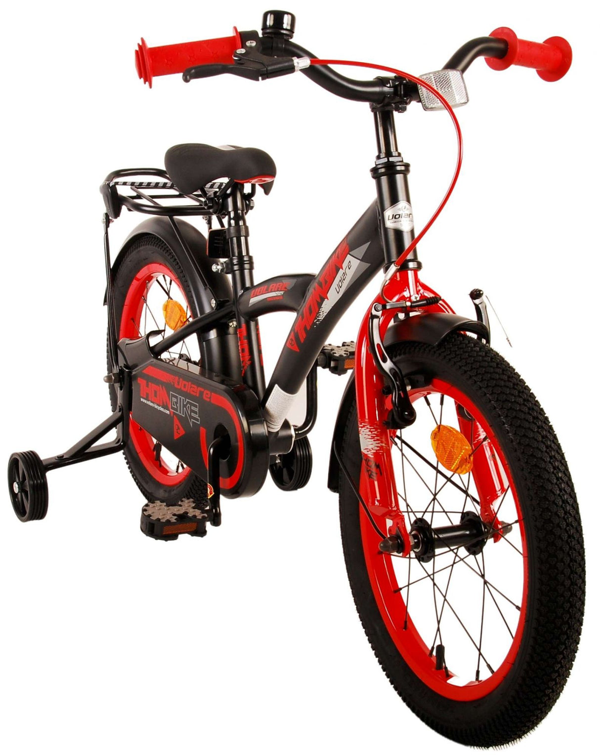 Volare Thombike Kinderfahrrad - Jungen - 16 Zoll - Schwarz Rot