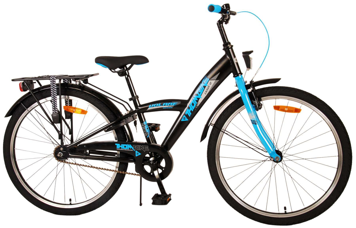 Volare Thombike Kinderfahrrad - Jungen - 24 Zoll - Schwarz Blau