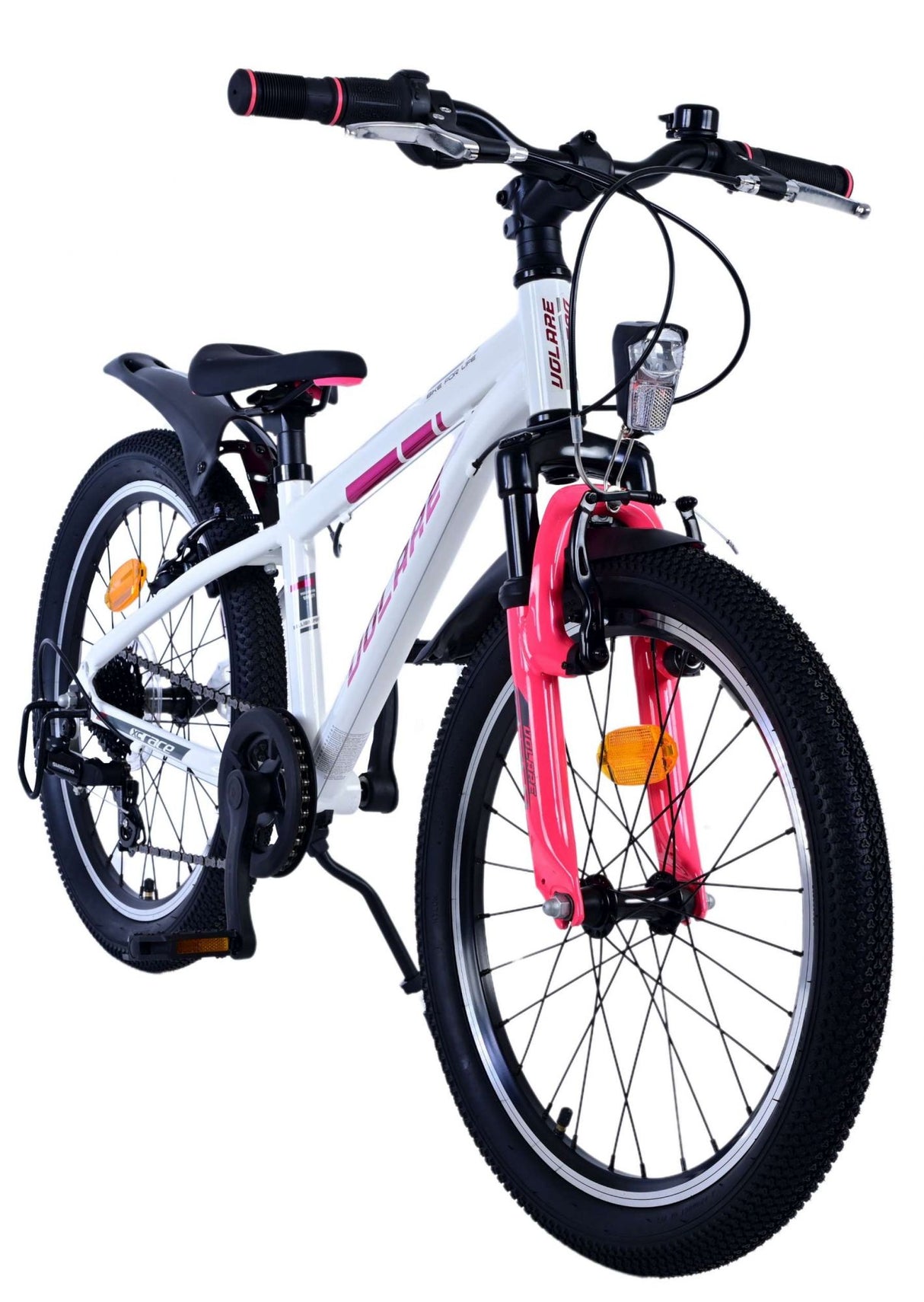 Volare XC Race Kinderfahrrad - 20 Zoll - 7-Gang - Weiß Pink für Mädchen