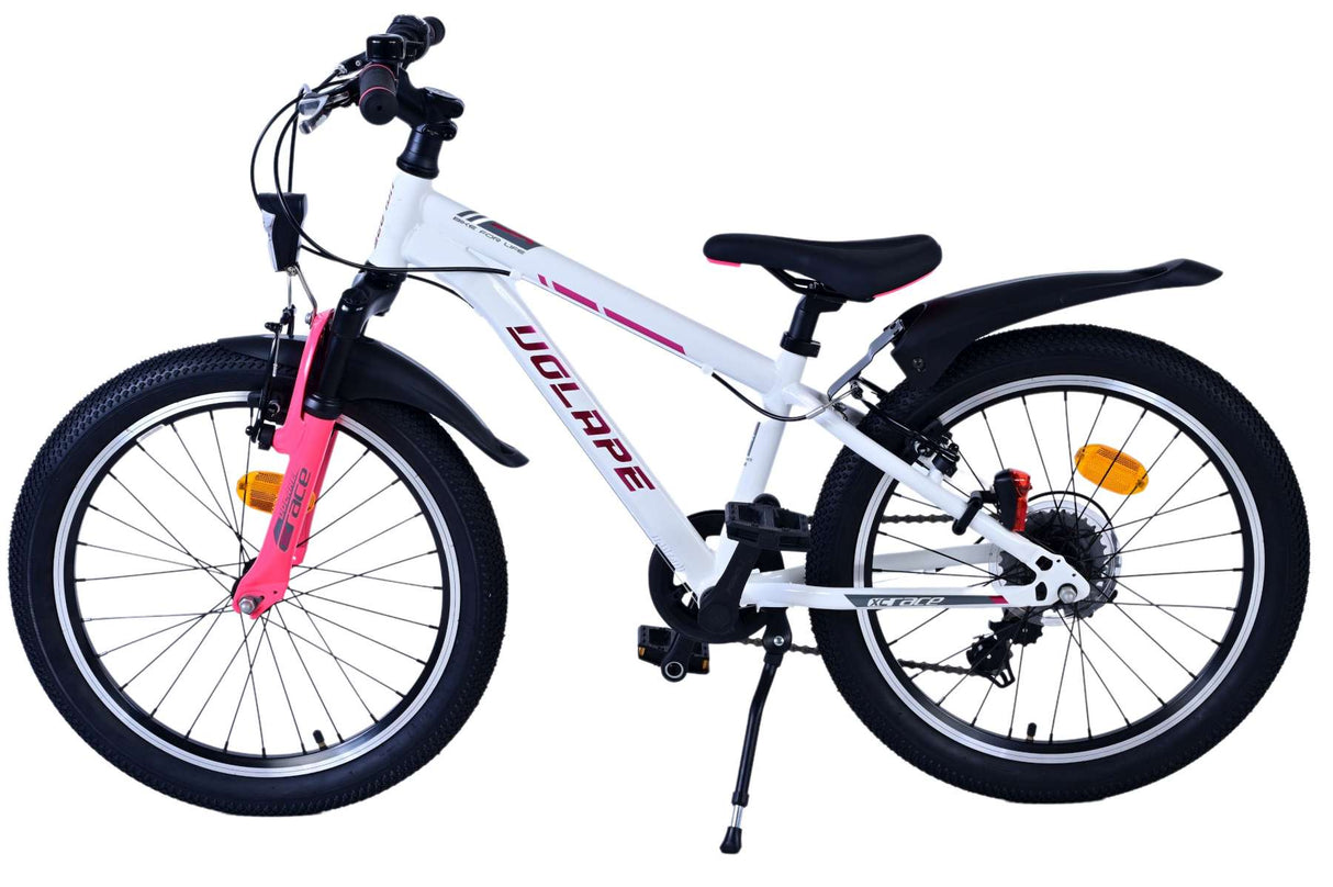 Volare XC Race Kinderfahrrad - 20 Zoll - 7-Gang - Weiß Pink für Mädchen