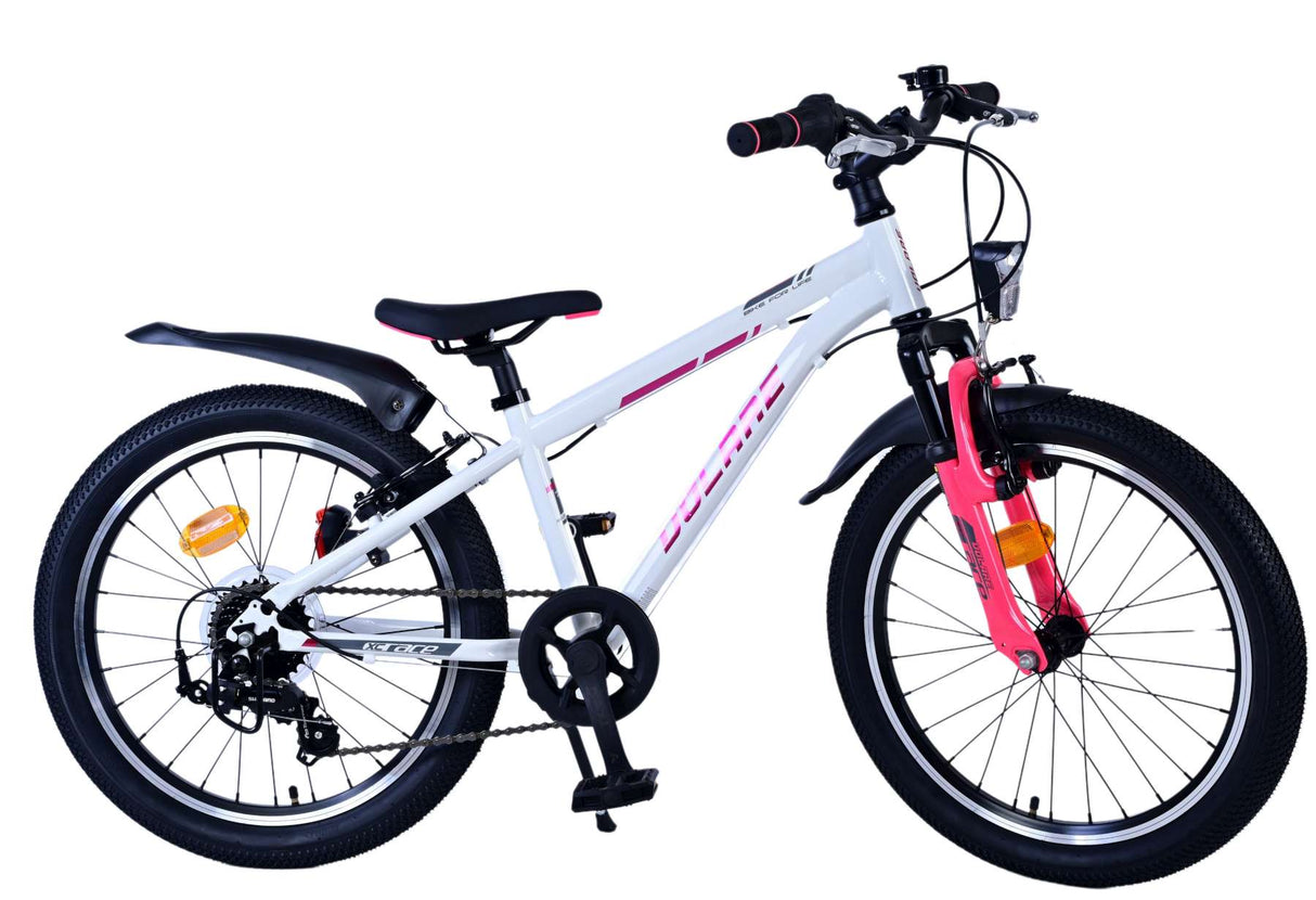 Volare XC Race Kinderfahrrad - 20 Zoll - 7-Gang - Weiß Pink für Mädchen