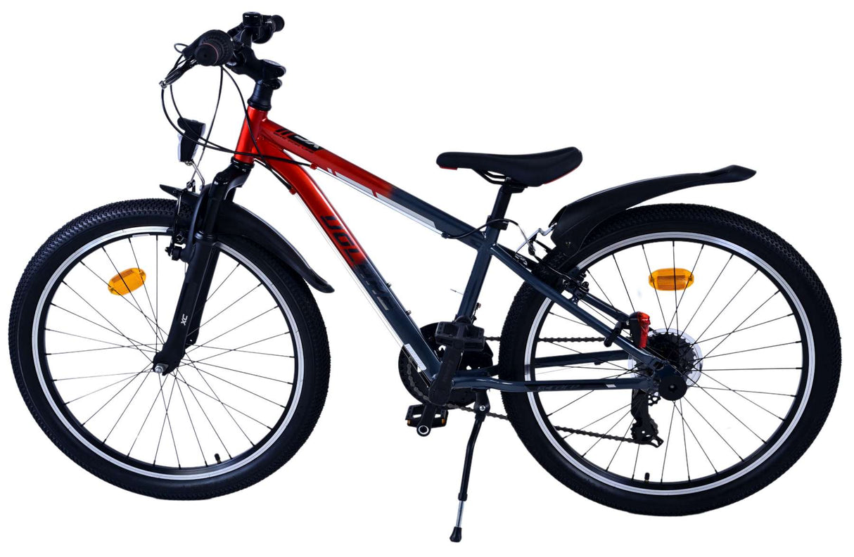 Volare XC Race Kinderfahrrad - 24 Zoll - 21 Gang - Rot/Grau für Jungen