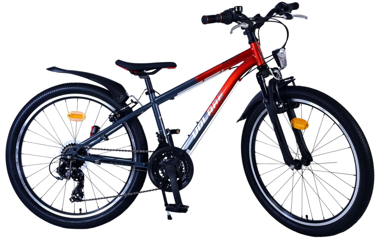 Volare XC Race Kinderfahrrad - 24 Zoll - 21 Gang - Rot/Grau für Jungen