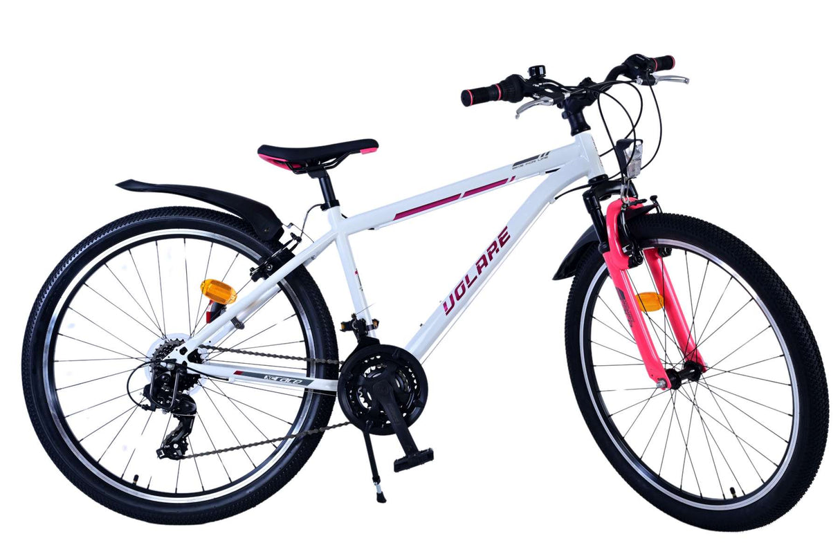 Volare XC Race Kinderfahrrad - 26 Zoll - 21 Gang - Weiß Pink für Mädchen