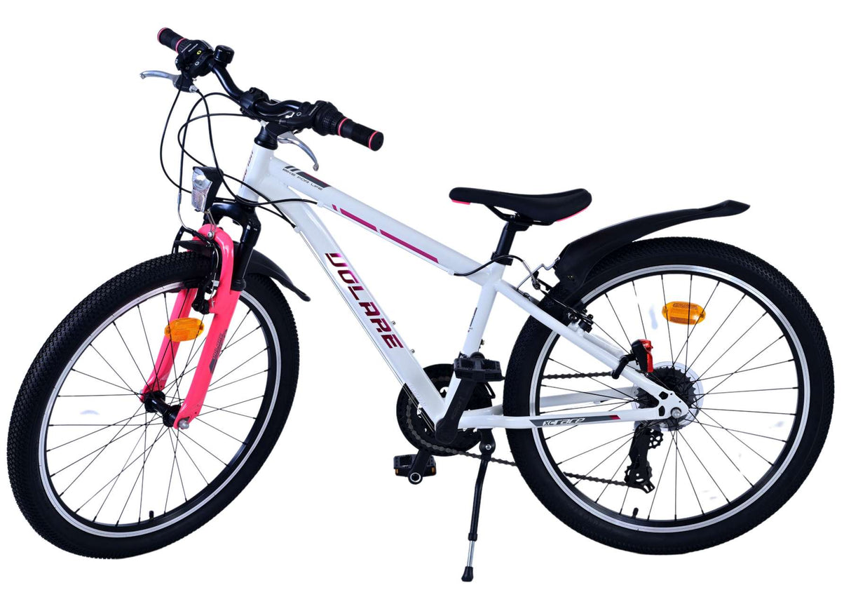 Volare XC Race Kinderfahrrad - 24 Zoll - 21 Gang - Weiß Pink für Mädchen