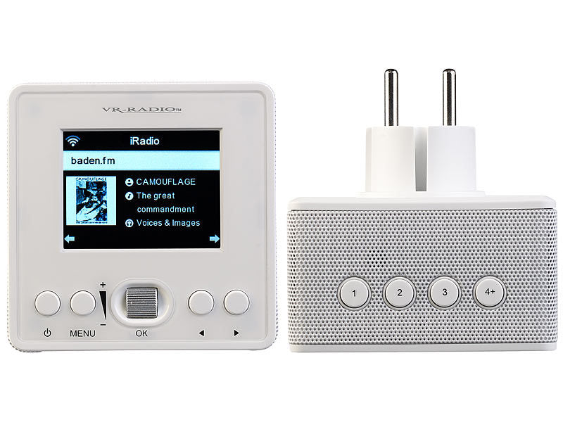 VR-Radio IRS-310 Internet Steckdosenradio mit WLAN & Bluetooth 5, 6,1-cm-Display, 6 Watt