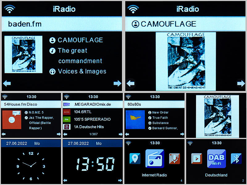 VR-Radio IRS-310 Internet Steckdosenradio mit WLAN & Bluetooth 5, 6,1-cm-Display, 6 Watt