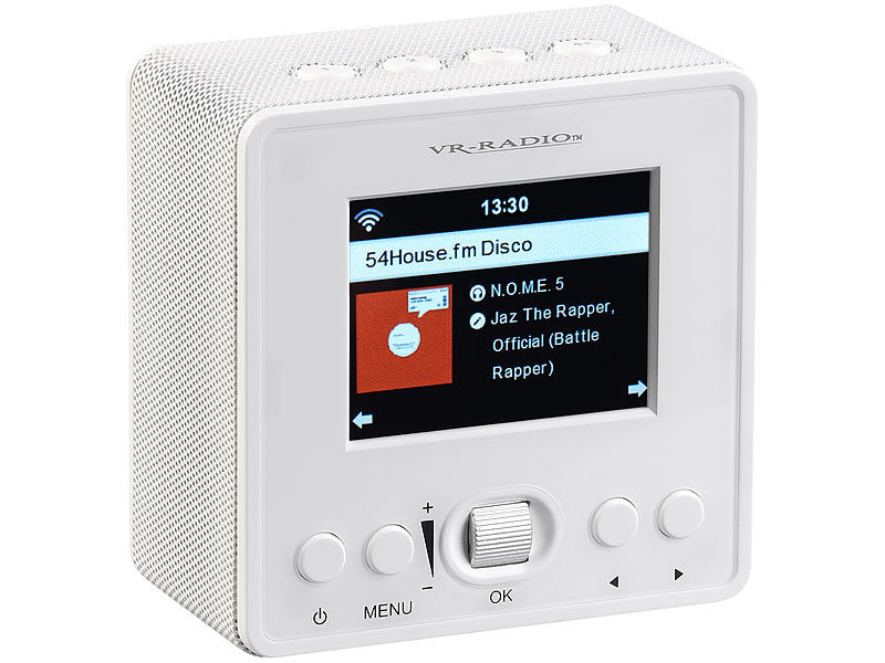 VR-Radio IRS-310 Internet Steckdosenradio mit WLAN & Bluetooth 5, 6,1-cm-Display, 6 Watt