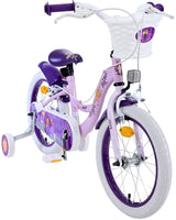 Volare Disney Wish Kinderfahrrad für Mädchen - 16 Zoll in Lila mit zwei Handbremsen