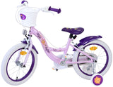 Volare Disney Wish Kinderfahrrad für Mädchen - 16 Zoll in Lila mit zwei Handbremsen