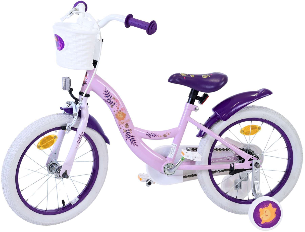 Volare Disney Wish Kinderfahrrad für Mädchen - 16 Zoll in Lila für Kinder von 4 bis 6 Jahren