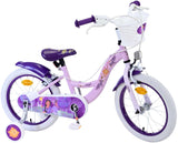 Volare Disney Wish Kinderfahrrad für Mädchen - 16 Zoll in Lila mit zwei Handbremsen