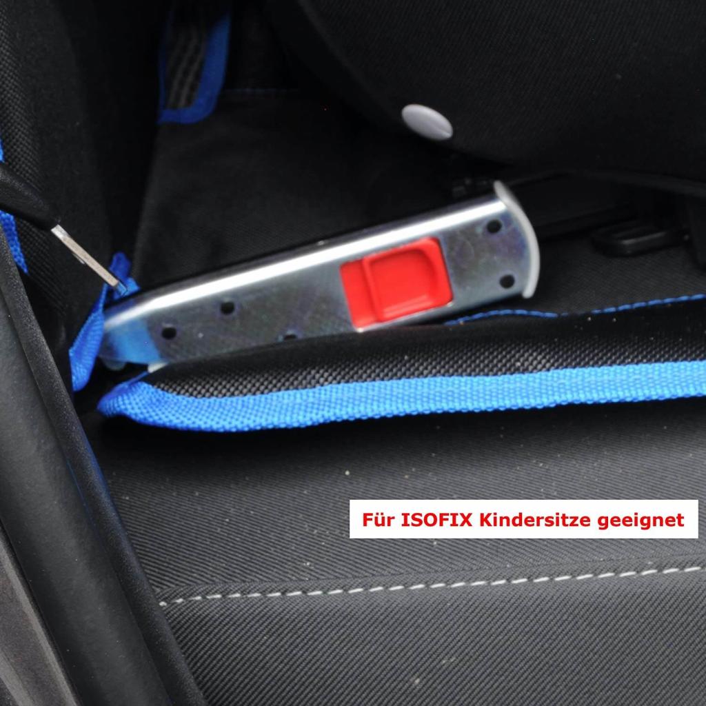 Wumbi Sitzschutz Blau Sitzbezug Kindersitzunterlage Wasserabweisend Sitzschoner Isofix Rutschfest