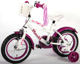 Volare Heart Cruiser Kinderfahrrad - Mädchen - 12 Zoll - Weiß/Lila