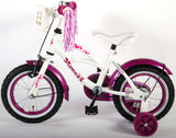 Volare Heart Cruiser Kinderfahrrad - Mädchen - 12 Zoll - Weiß/Lila