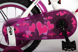 Volare Heart Cruiser Kinderfahrrad - Mädchen - 12 Zoll - Weiß/Lila
