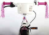 Volare Heart Cruiser Kinderfahrrad - Mädchen - 12 Zoll - Weiß/Lila