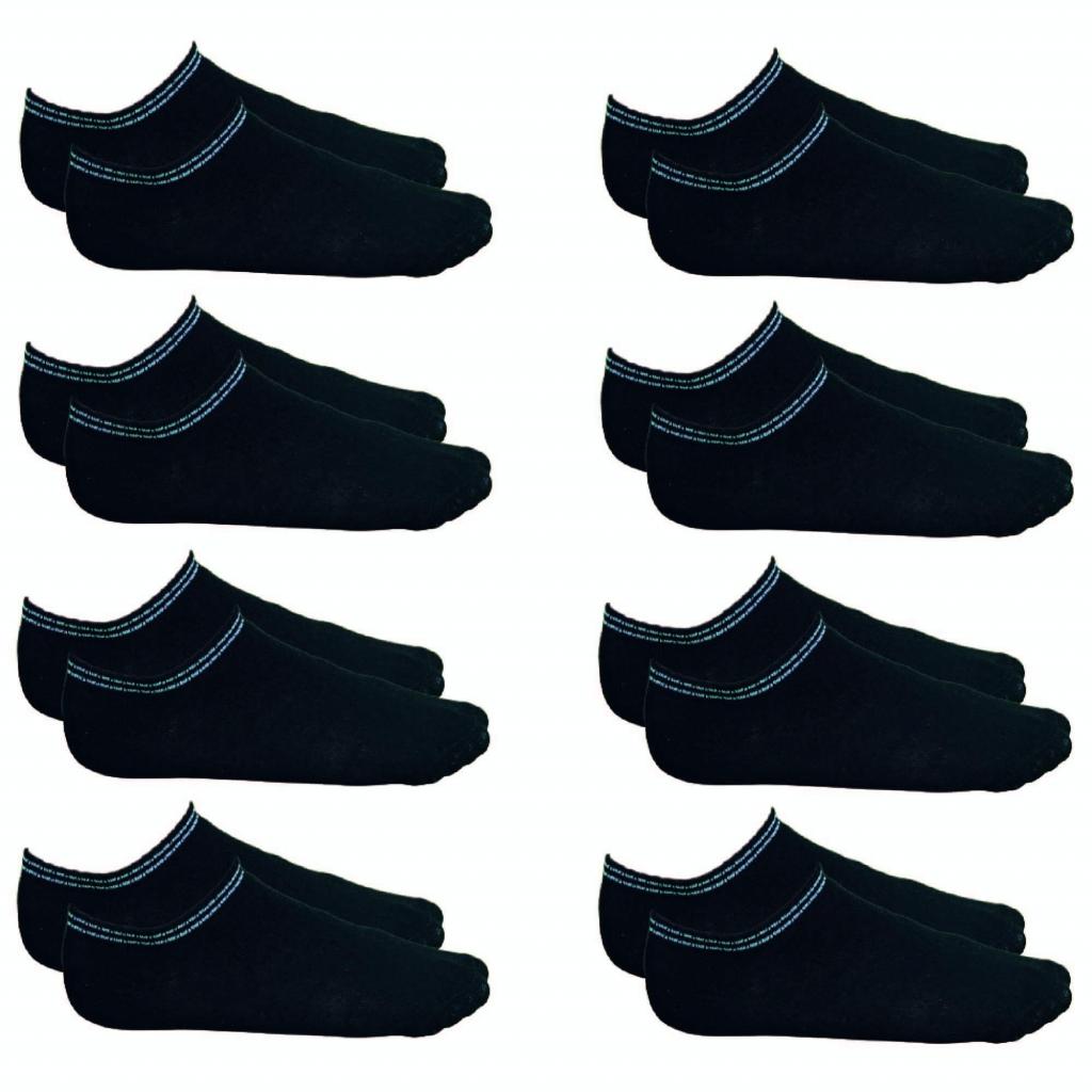 Zecond Zkin 32 Paar Sneaker Socken Gr. 32 - 38 schwarz Sommersocken Füßlinge aus Baumwolle