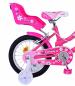 Preview: Volare Lovely Kinderfahrrad Mädchen 14 Zoll Pink/Weiß mit Korb und Puppen-Sitz - Sicherheit und Komfort für den Schulweg