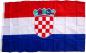 Preview: Flagge Kroatien 90 x 150 cm Fahne mit 2 Ösen 100g/m² Stoffgewicht Hissflagge für Mast