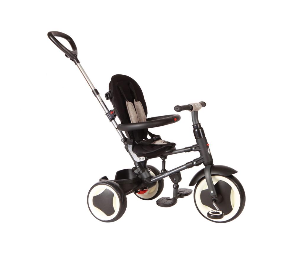 QPlay Rito Tricycle Deluxe - faltbares Dreirad für Kinder 10-36 Monaten mit verstellbarer Schiebestange und Sicherheitsfunktionen