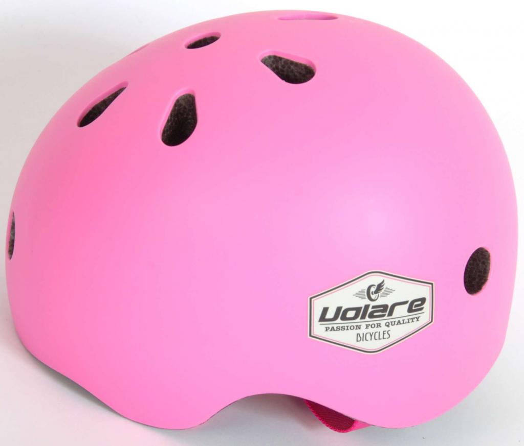 Volare Kinder-Fahrradhelm Rosa - Sicherheit und Style für abenteuerlustige Kids! Verstellbarer Helm, TÜV/GS geprüft, Kopfumfang 45-51 cm